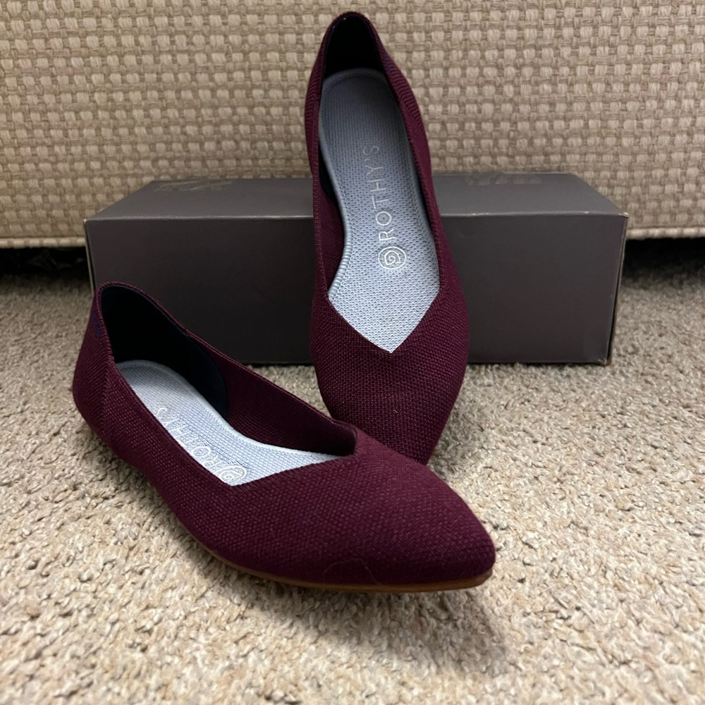 Rothy's Purple Flats Sleek Minimalist Design